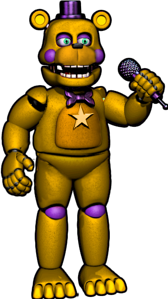 Rockstar Fredbear By Thegreenbear87 - Fnaf Rockstar Spring Bonnie (363x610)