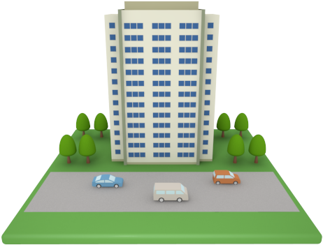 Apartment Condominium House Clip Art - Apartment Condominium House Clip Art (500x500)