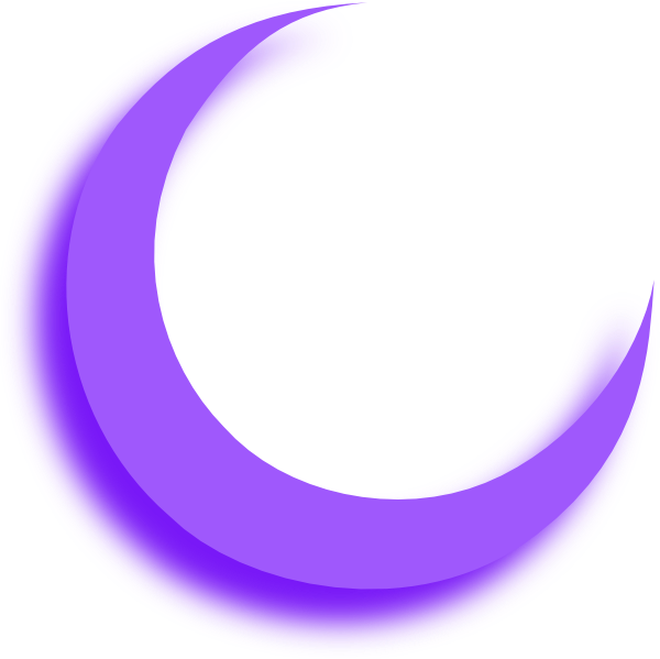 Star Clipart Lavender - Purple Crescent Moon Png (600x599)
