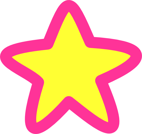 Pink And Yellow Star (600x570)