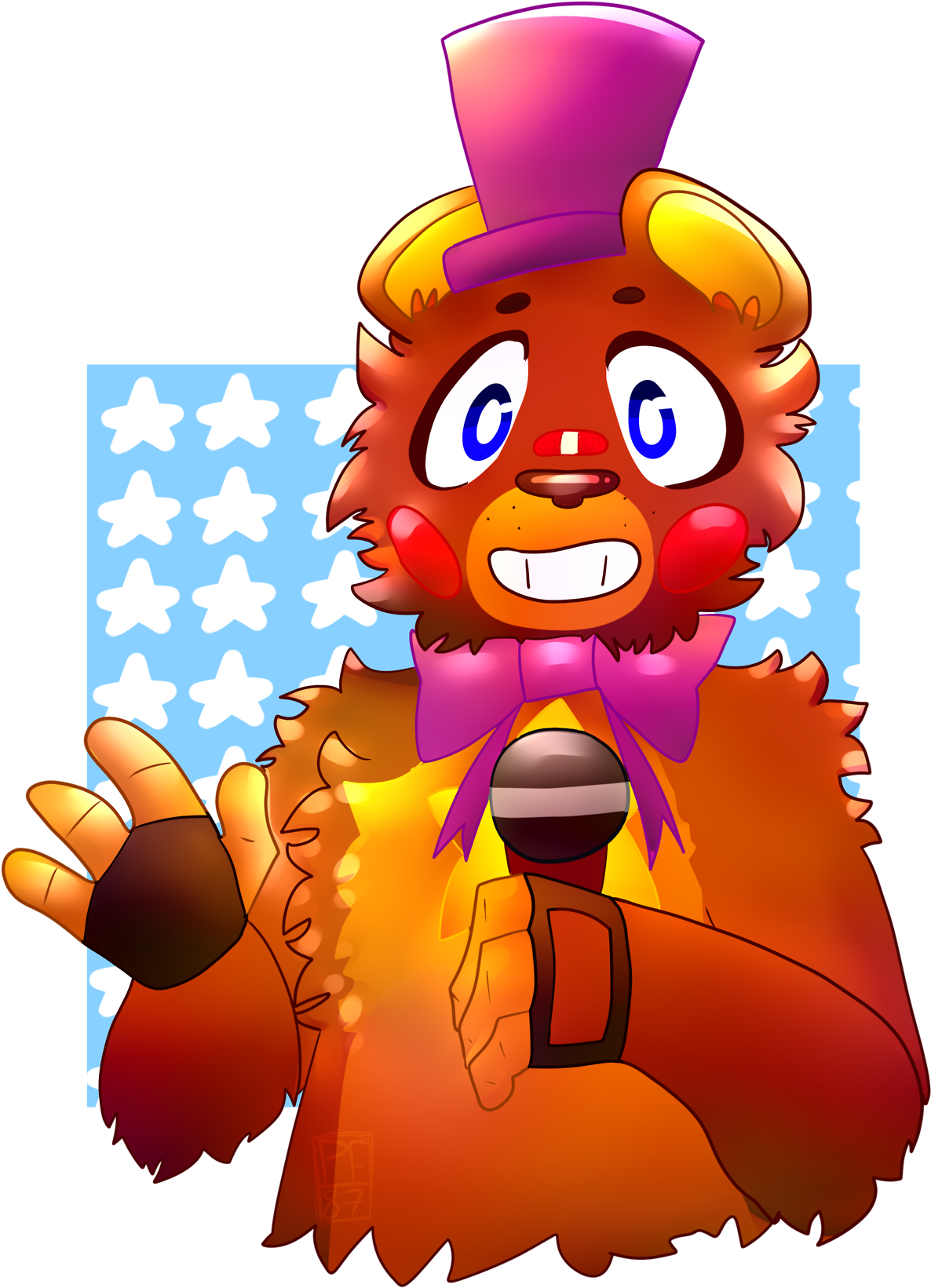 Fnaf Fnaf 6 Five Nights At Freddy's Freddy Fazbear - Fnaf Rockstar Freddy Fanart (1280x1729)