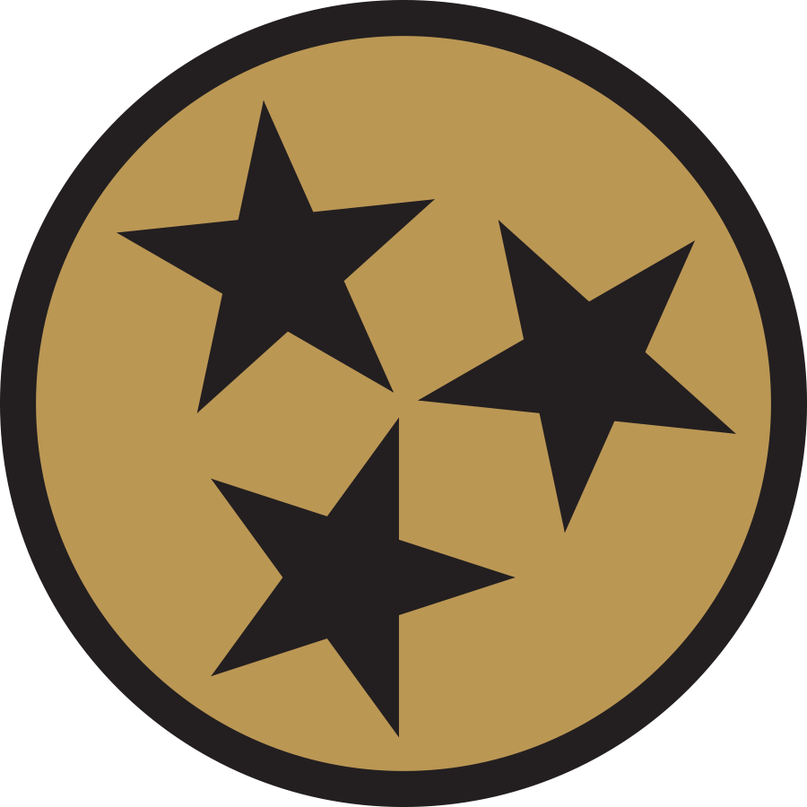 Gold Tri-star 3 Inch All Weather Sticker - Tennessee State Flag Orange (900x900)