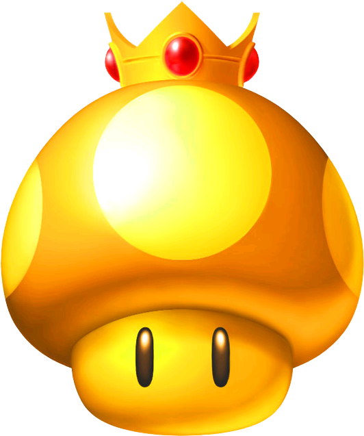 5-star Adventure - Mario Kart Wii Golden Mushroom (700x700)