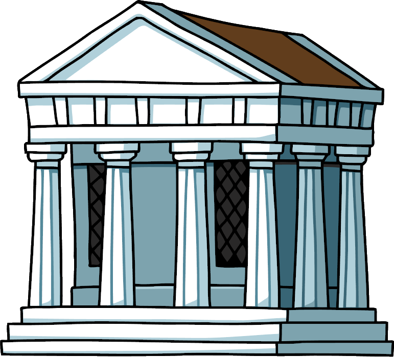 House Clipart Ancient Greek Pencil And In Color - Ancient Greek Building Png (771x699)