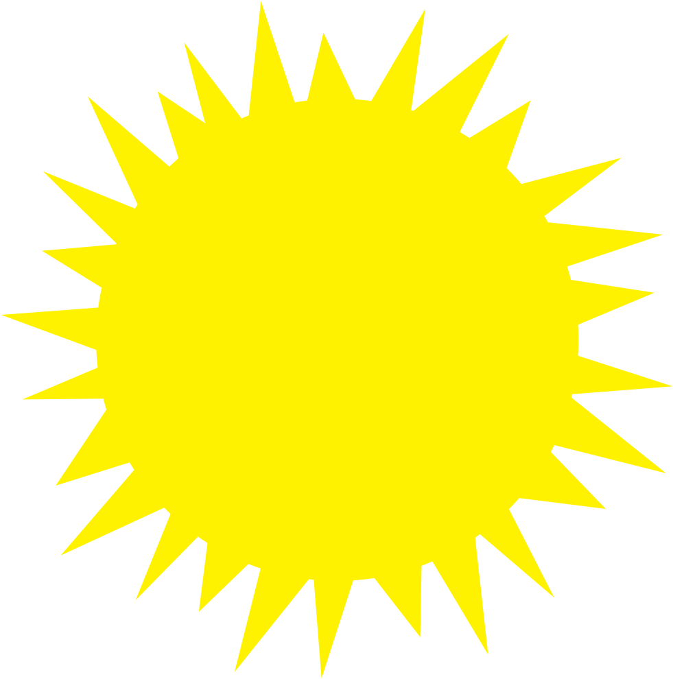 Medium Image - Simple Sun Clip Art (1000x1000)
