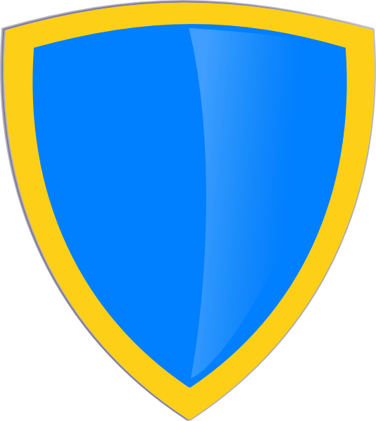 Gold Shield Clip Art - Gold And Blue Shield (534x597)