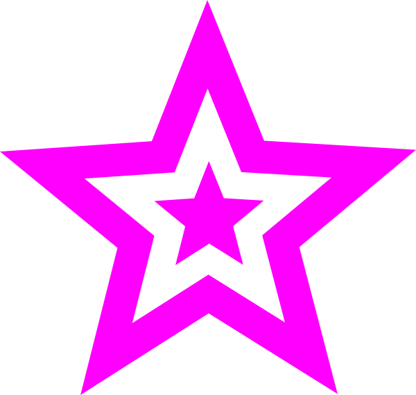 Pink Star Clipart (600x571)