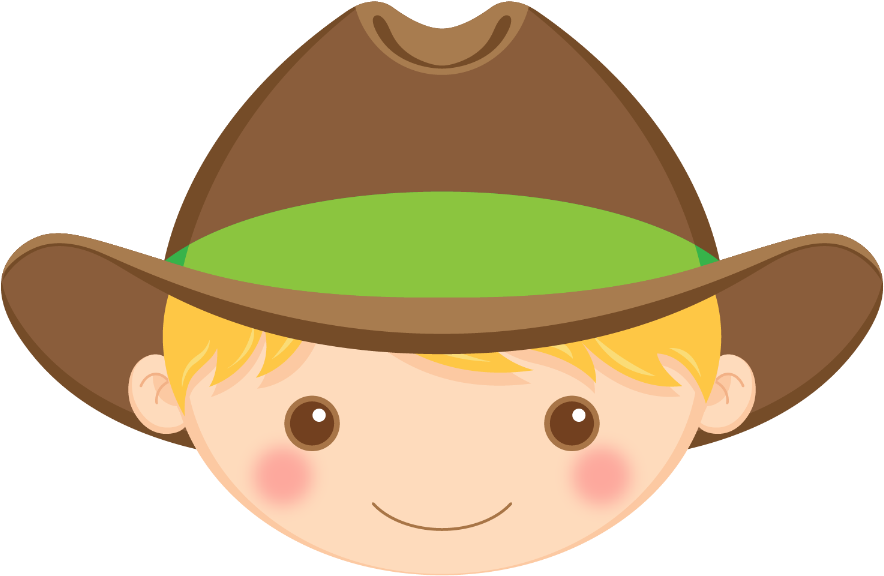 Clipart Boy, Cowgirl Party, Cowboy Western, Art Faces, - Cowgirl Caricatura (900x900)