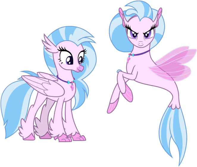 Pony Horse Pink Fictional Character Mammal Cartoon - Mlp Silver Stream Seapony (725x616)