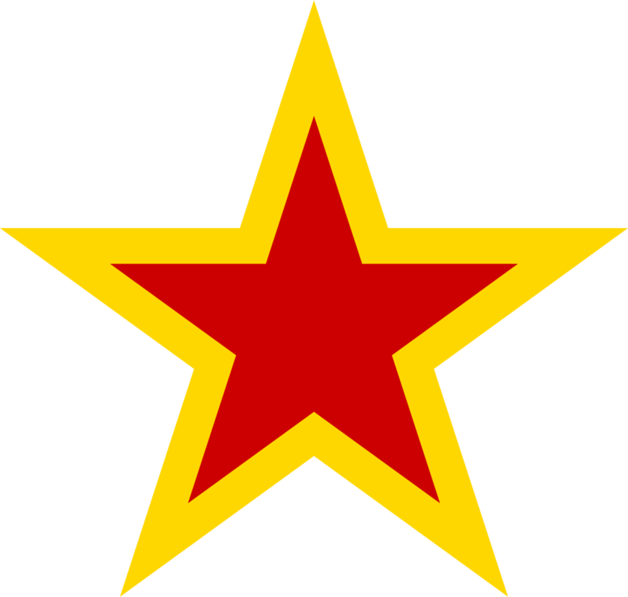 Urss Aviation Yellow Bordered Red Star - Yellow And Red Star (917x872)