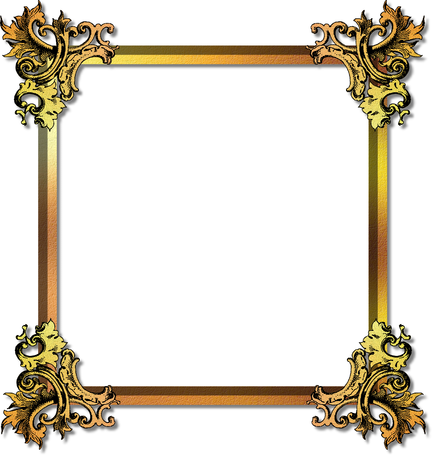 Best Free Frame Gold Png Image Image - Smkn 5 Jember (1392x1468)