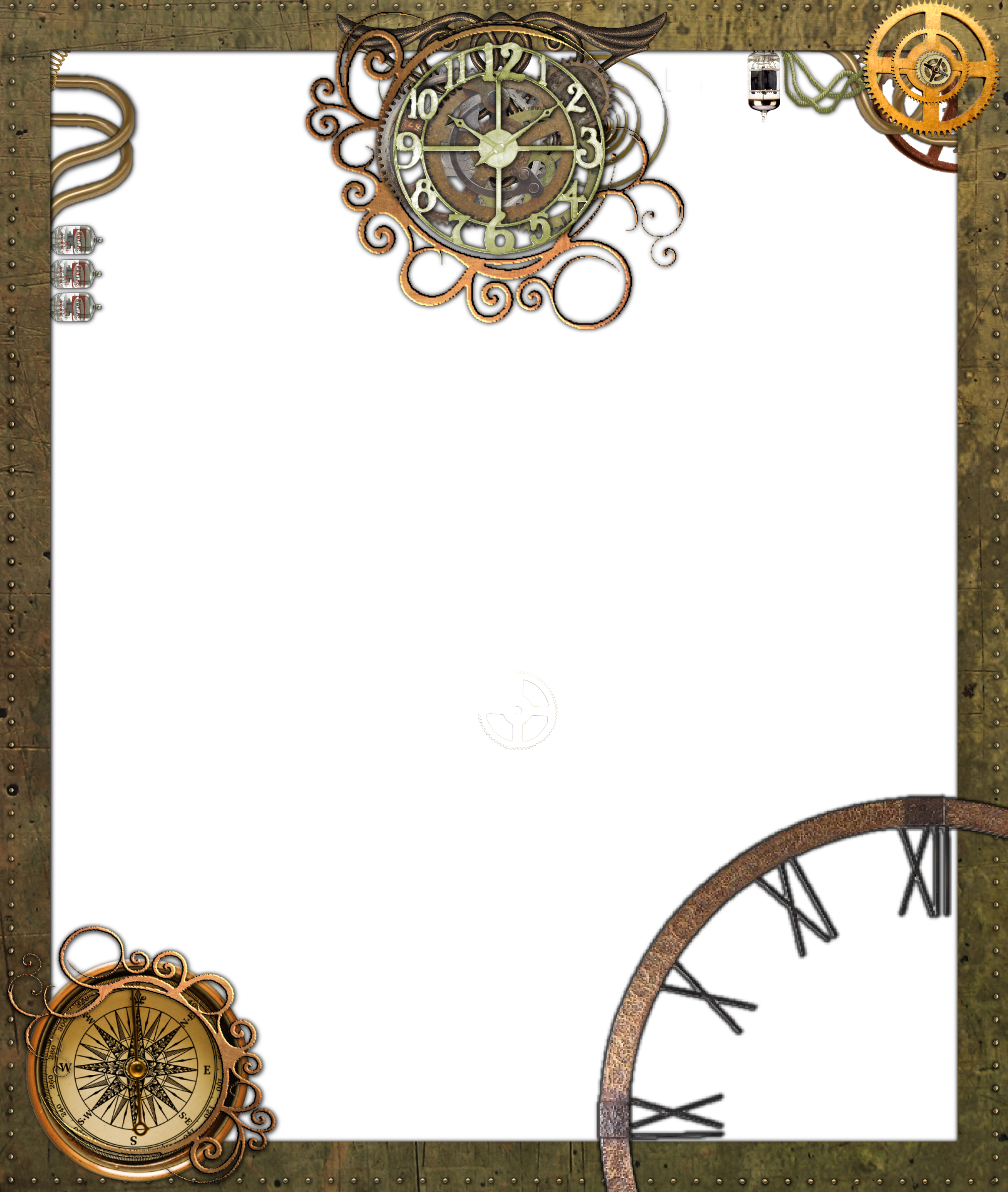 Steampunk Frame Png Transparent - Steampunk Photo Frame Png (2000x2363)