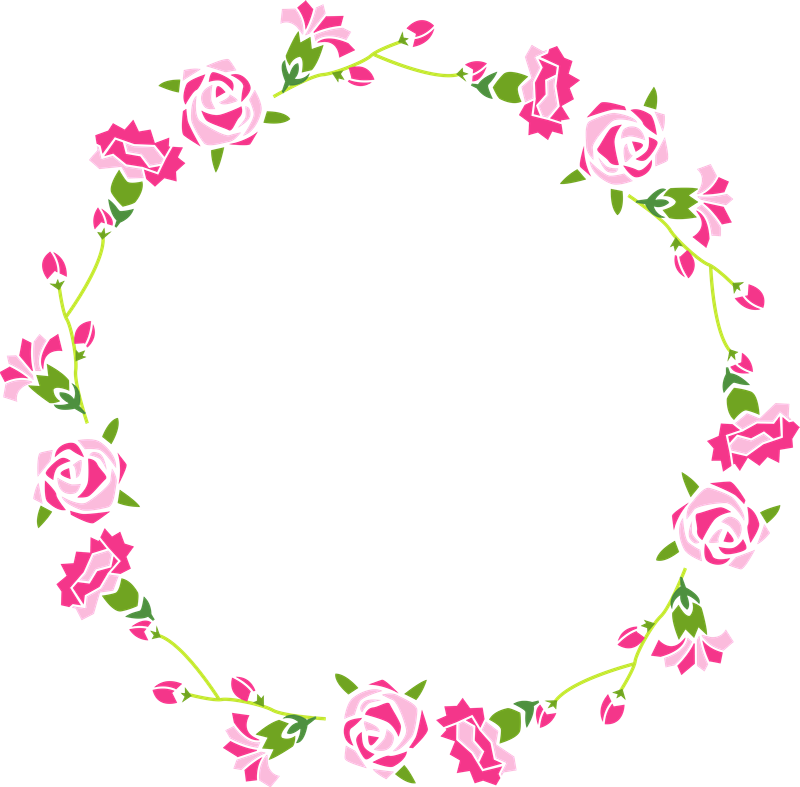 Plantillas Para Adornar Marcos Para Photoscape, Photoshop - Marco Redondo De Flores Png (800x787)