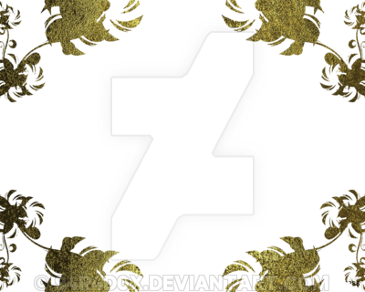 Gold Frame On Transparent Background By 94r4d0x - Design (400x320)