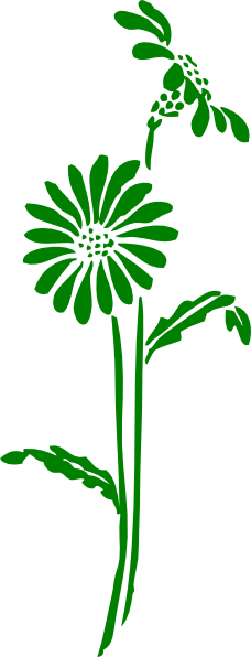 Transparent Flower Silhouette Png (228x596)
