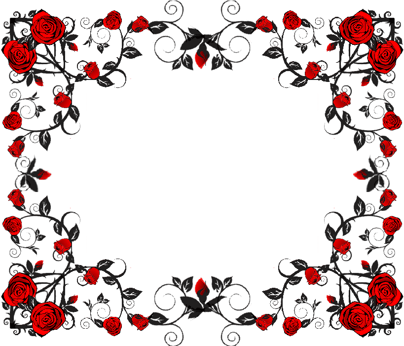 Emilieta Psp Marcos Rosas Rojas En Png - Red Rose Shower Curtain (850x700)