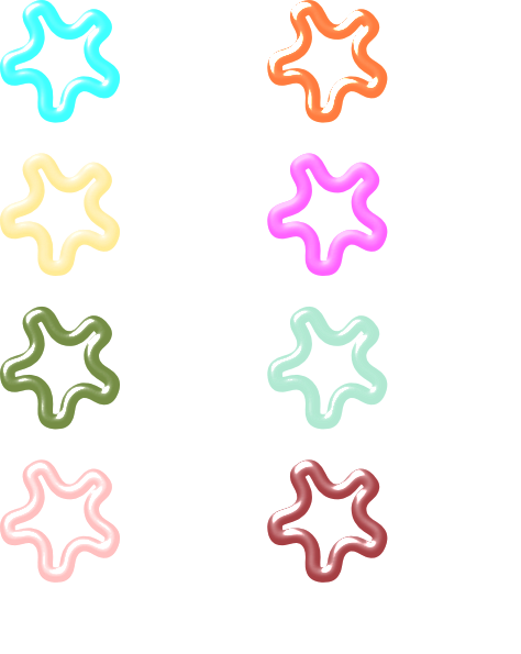 Colorful Stars Animation (474x595)