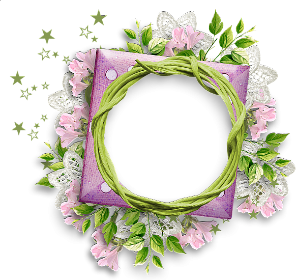 Floral Round Frame Png Photos - Round Flower Frame Png (600x549)