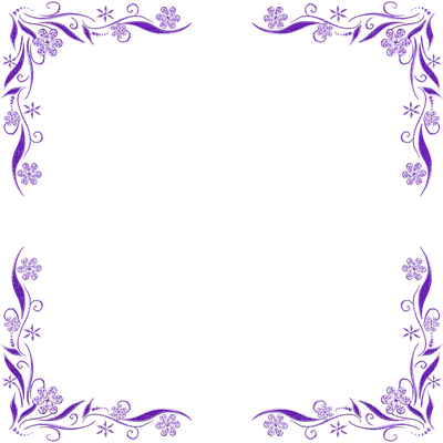 Purple Flower Frame - Bordes Para Word Png (400x400)