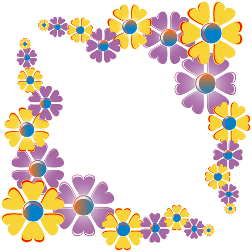 Forma De Marco De Flores - Flower Corner Border Png (500x500)