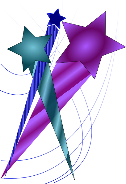 Clip Arts Related To - Purple Shooting Star Clipart (408x595)