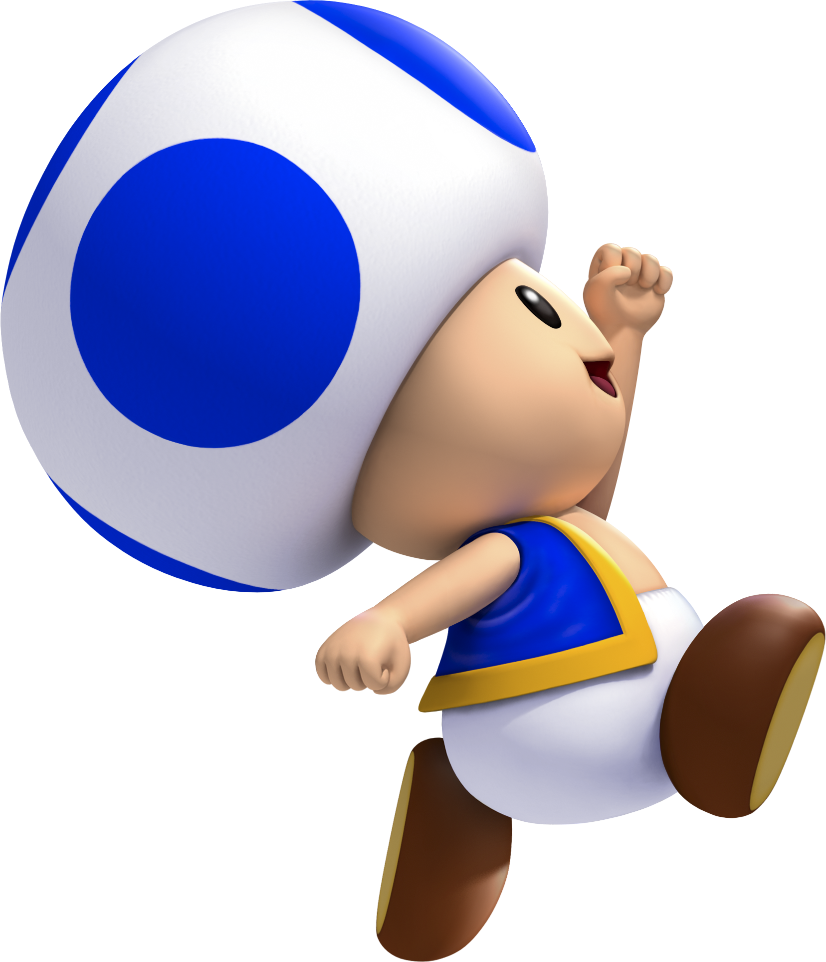 Characters - Super Mario Blue Toad (1656x1928)