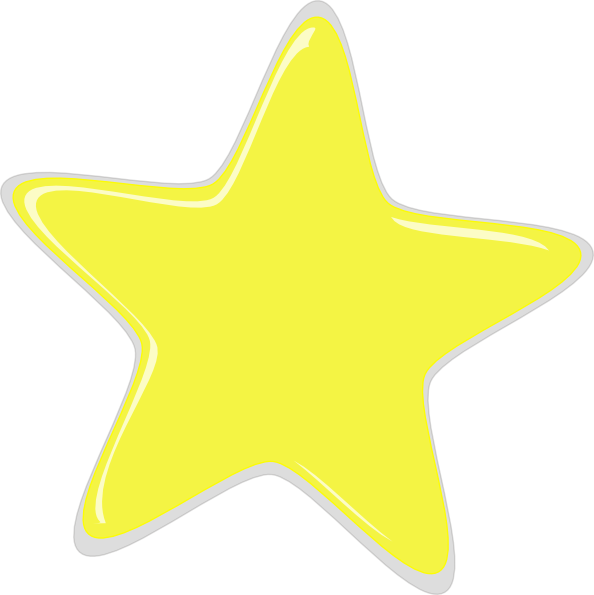 Yellow Star Clip Art - Star With A Black Background (594x595)