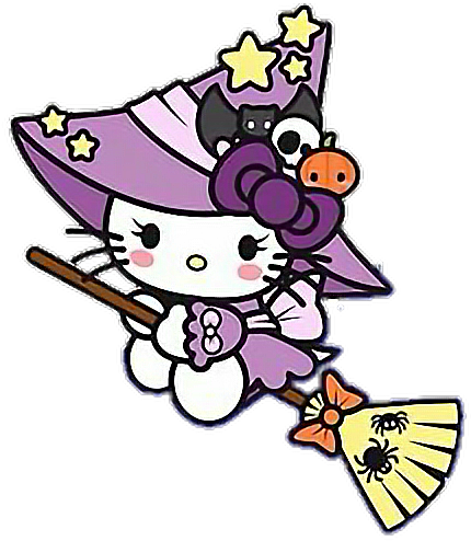 Hellokitty Halloween Cute Sanrio Colorful Star Witch - Halloween Sanrio (472x494)