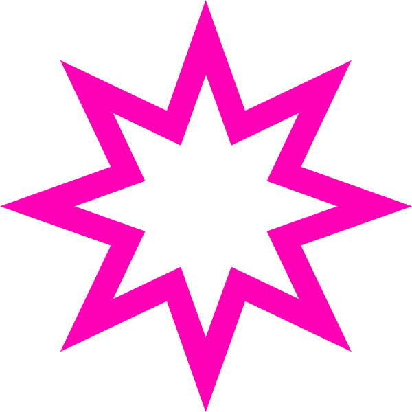 Pink Star Clip Art At Clker Com Vector Clip Art Online - Star Outline (600x600)