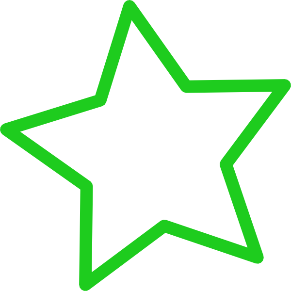 Lime Green Star Clipart (600x600)