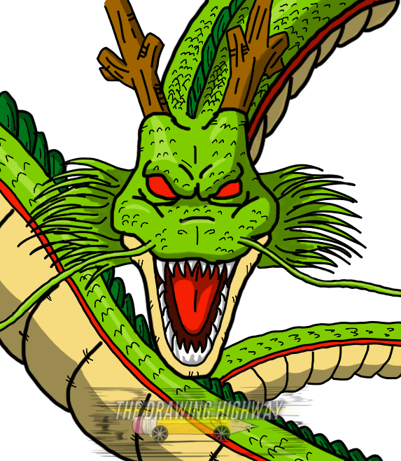 How To Draw A Dragon - Dragón Shenlong (573x659)