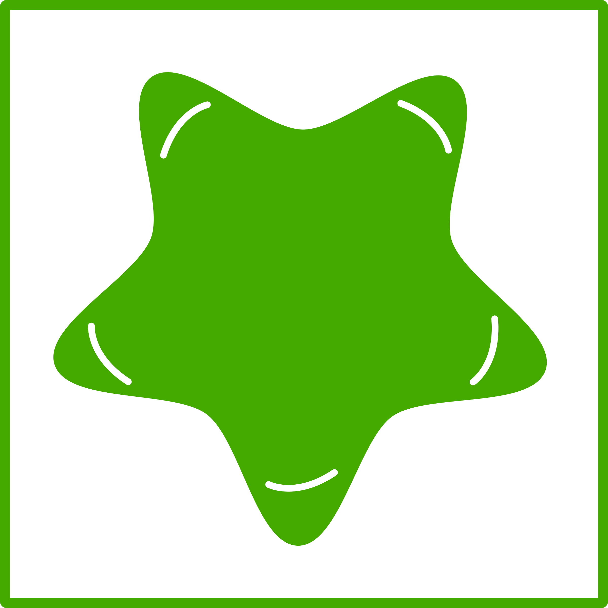 Big Image - Green Star Vector Art (2400x2400)