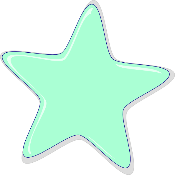 Mint Green Stars Clipart (594x595)
