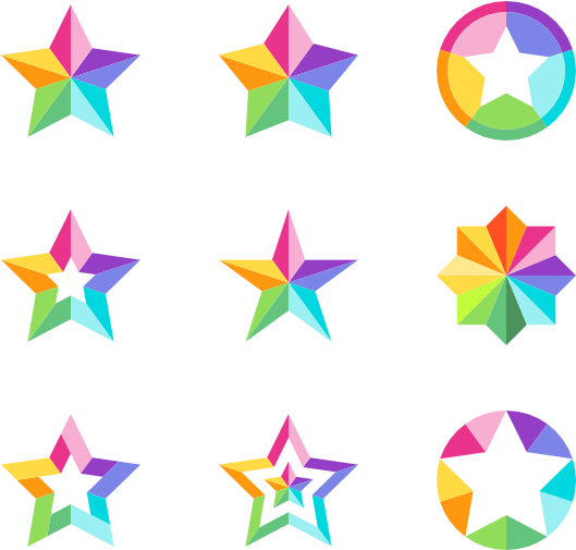 Star Icons - Graphic Design (600x564)