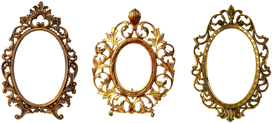 Simple Flower Border Designs For A4 Paper 27, - Oval Frames Png (960x464)