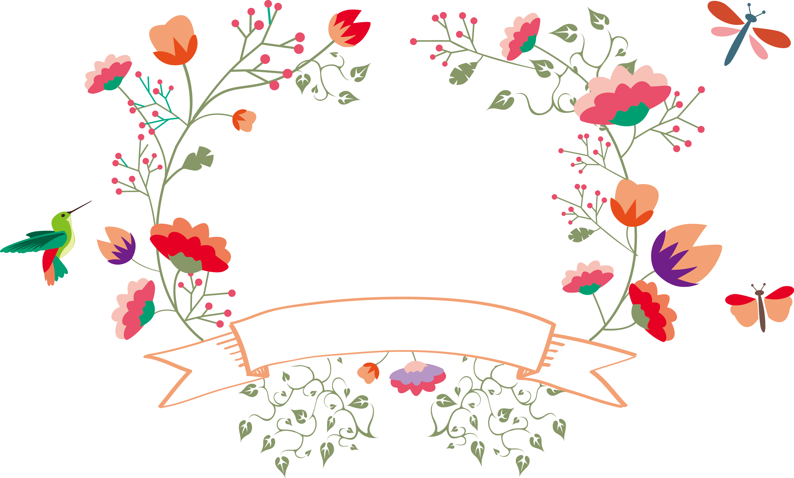Scalable Vector Graphics Download - Floral Template Png (2733x1647)