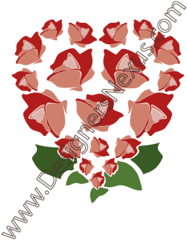 005- Free Graphic Download Vector Large Rose Heart - Graphics (316x409)
