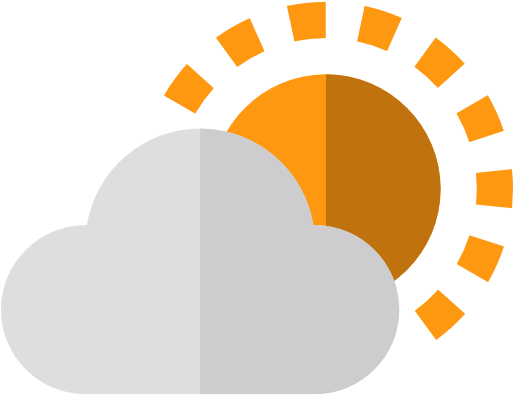 Scalable Vector Graphics Cloud Clip Art - Sunny To Cloudy Weather Icon (513x395)