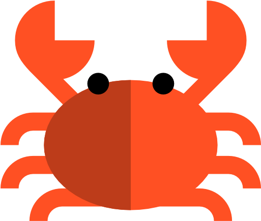 Crab Food Scalable Vector Graphics Icon - Cartoon Crab With Transparent Background (512x512)