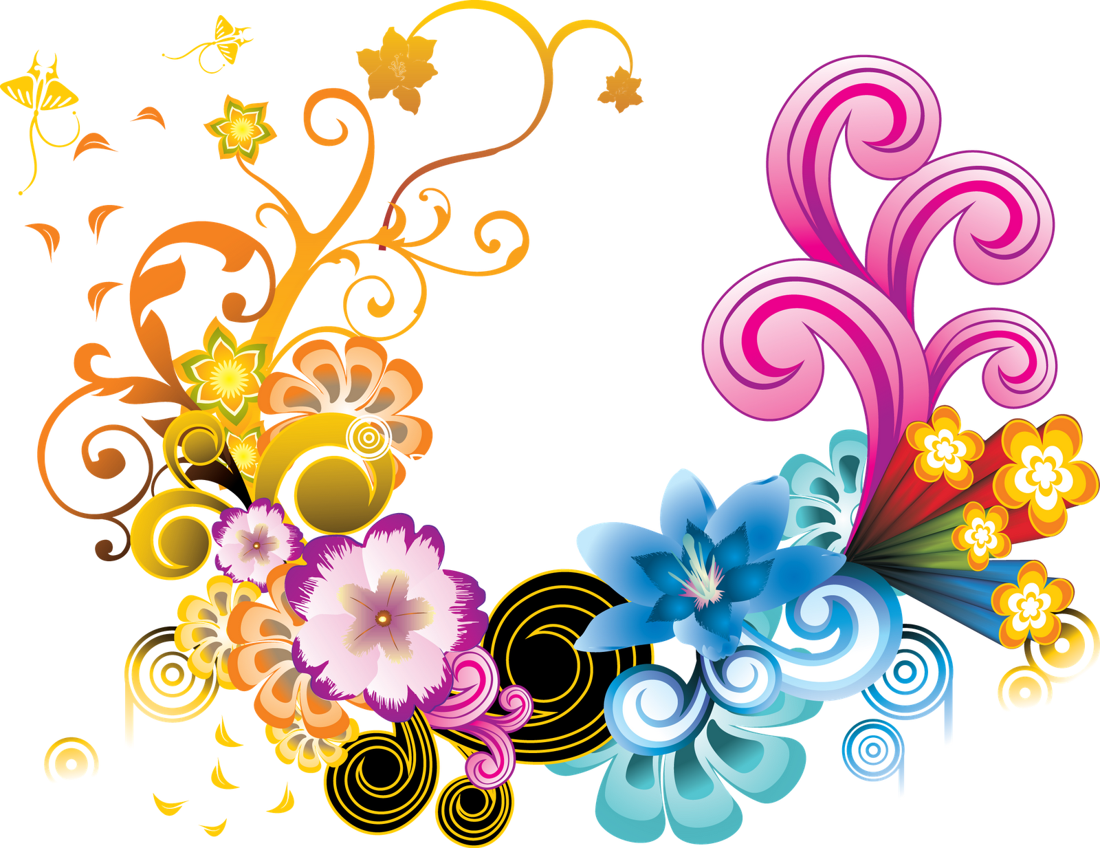 Vector Images For Photoshop Download - Colorful Swirl Designs Png (1600x1233)