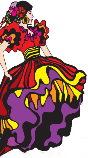 Gallery For > Ballet Folklorico Drawing - Folklorico Clip Art (296x550)