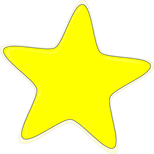 Yellow Star Clip Art - Star With A Black Background (594x595)