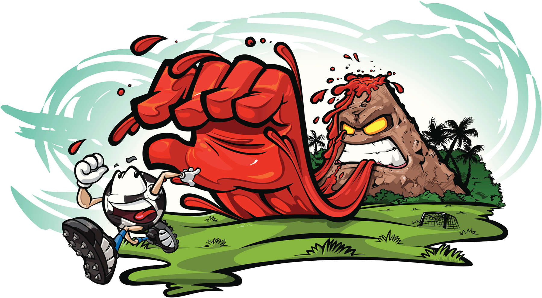 Volcano Cartoon Drawing Illustration - Volcano Cartoon Drawing Illustration (1799x991)