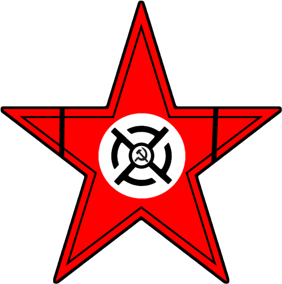 National Bolshevik Style Soviet Star By Columbiansfr - American Flag Star Png (600x600)