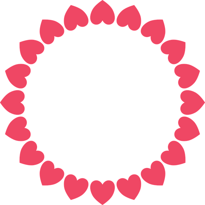 Frame Hearts Red Â - Size Of A Certificate (720x720)