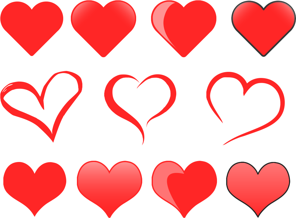 Open Valentine Heart - Heart Vector Free Download Ai (1000x800)
