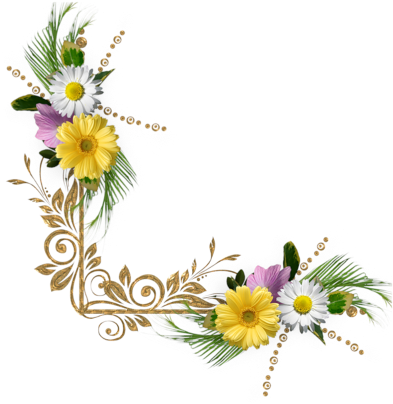 Border Flowers Clip Art - Border Flowers Clip Art (800x820)