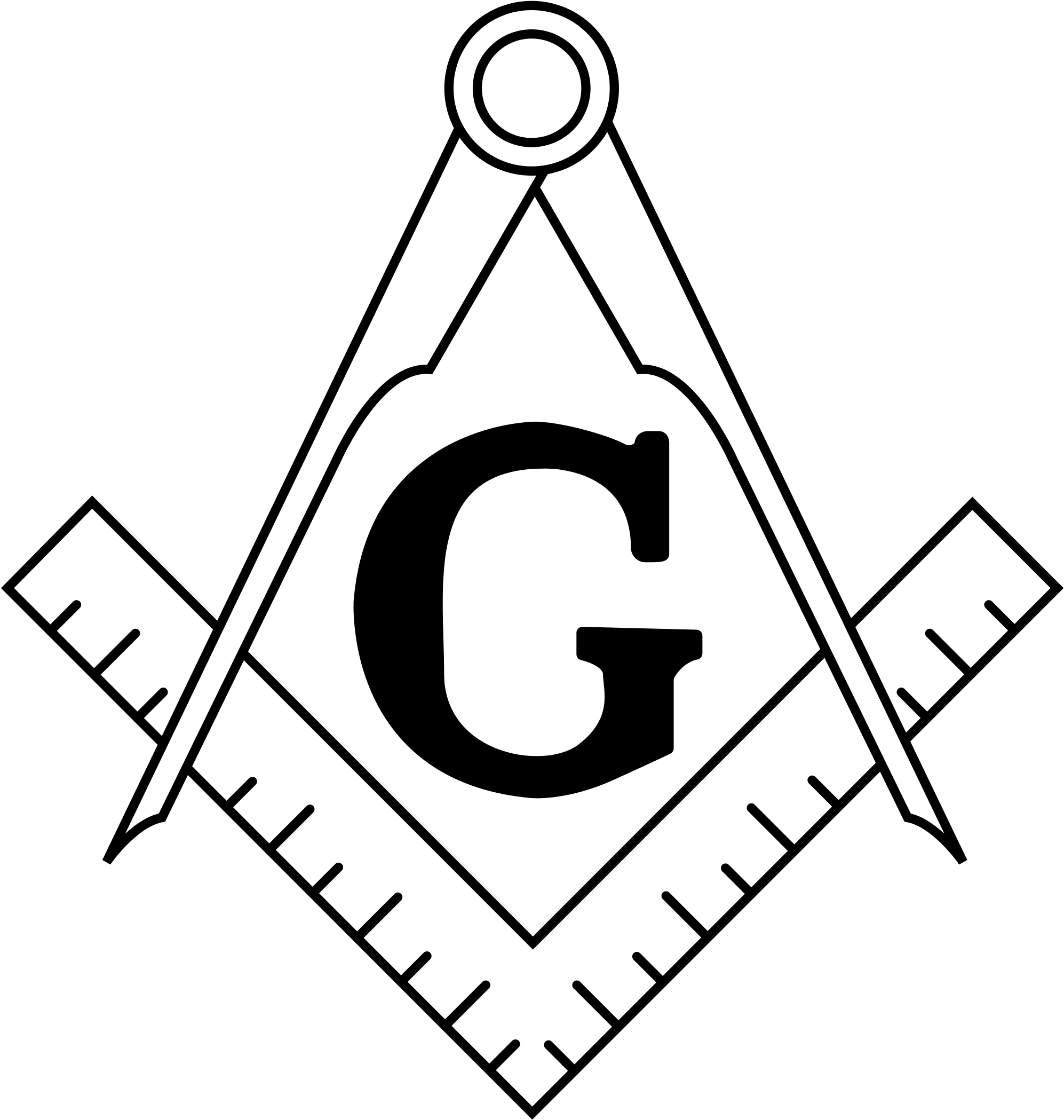 Wikipedia, The Free Encyclopedia - Masonic Logo Clip Art (2000x2109)