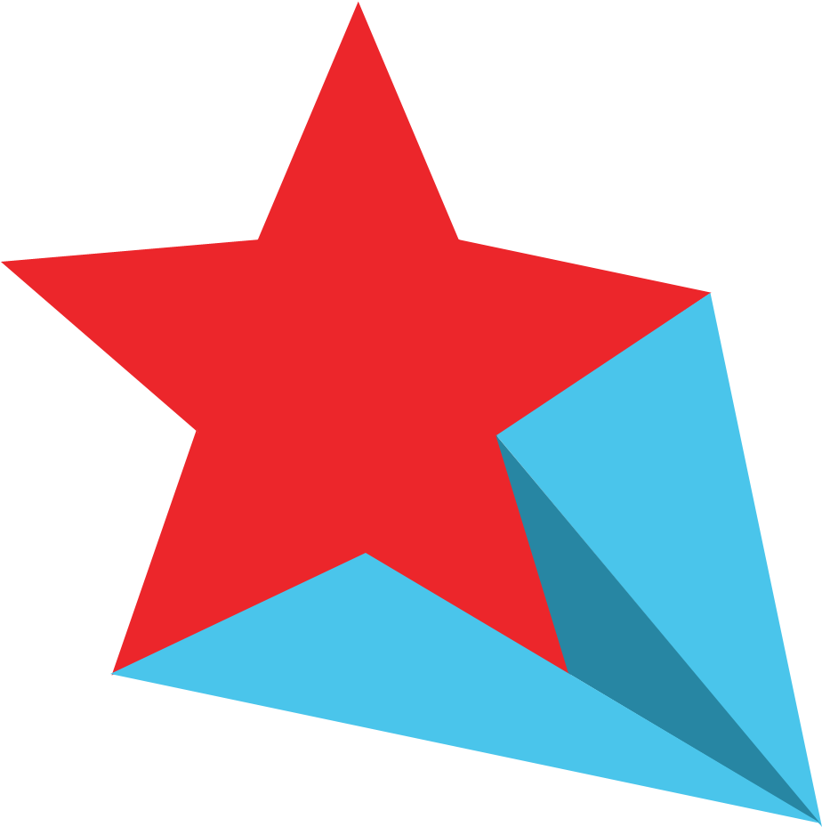 Shooting Star Red Blue - Shootin Stars Png (969x966)