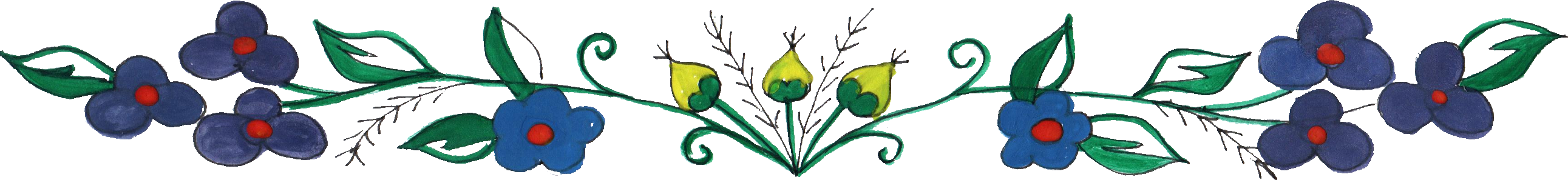 Free Download - Transparent Flower Border Clipart (2583x297)